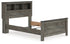 Frandern Gray Full Bookcase Panel Bed - B4480B3
