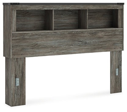 Frandern Gray Queen Bookcase Headboard - B4480-65