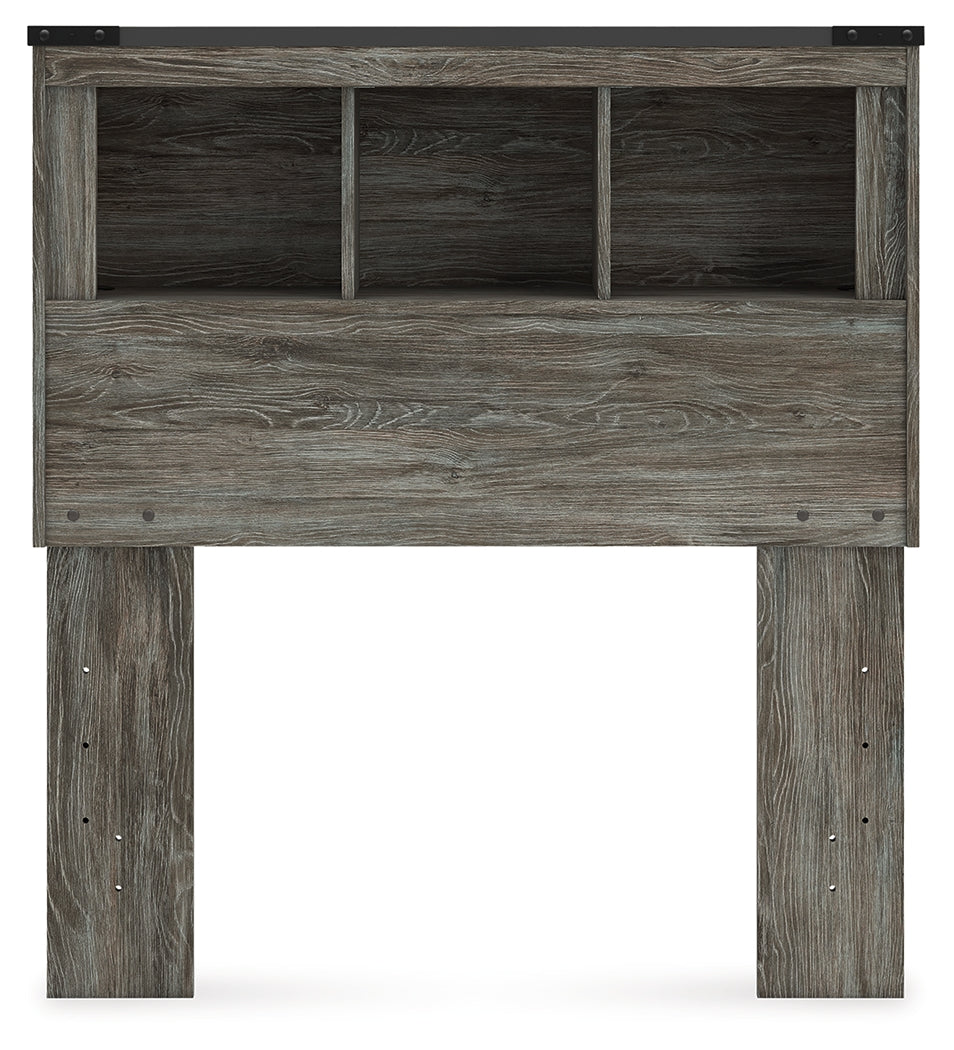 Frandern Gray Twin Bookcase Headboard - B4480-63