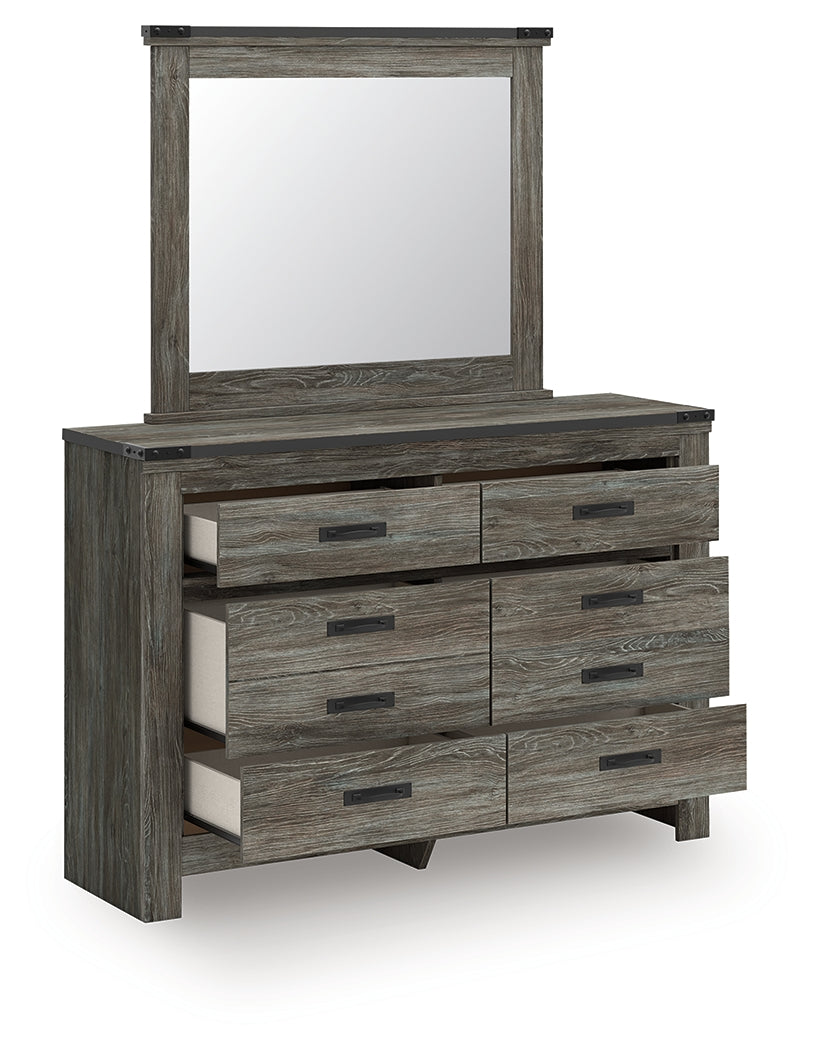 Frandern Queen Panel Bed, Dresser and Mirror - B4480B22