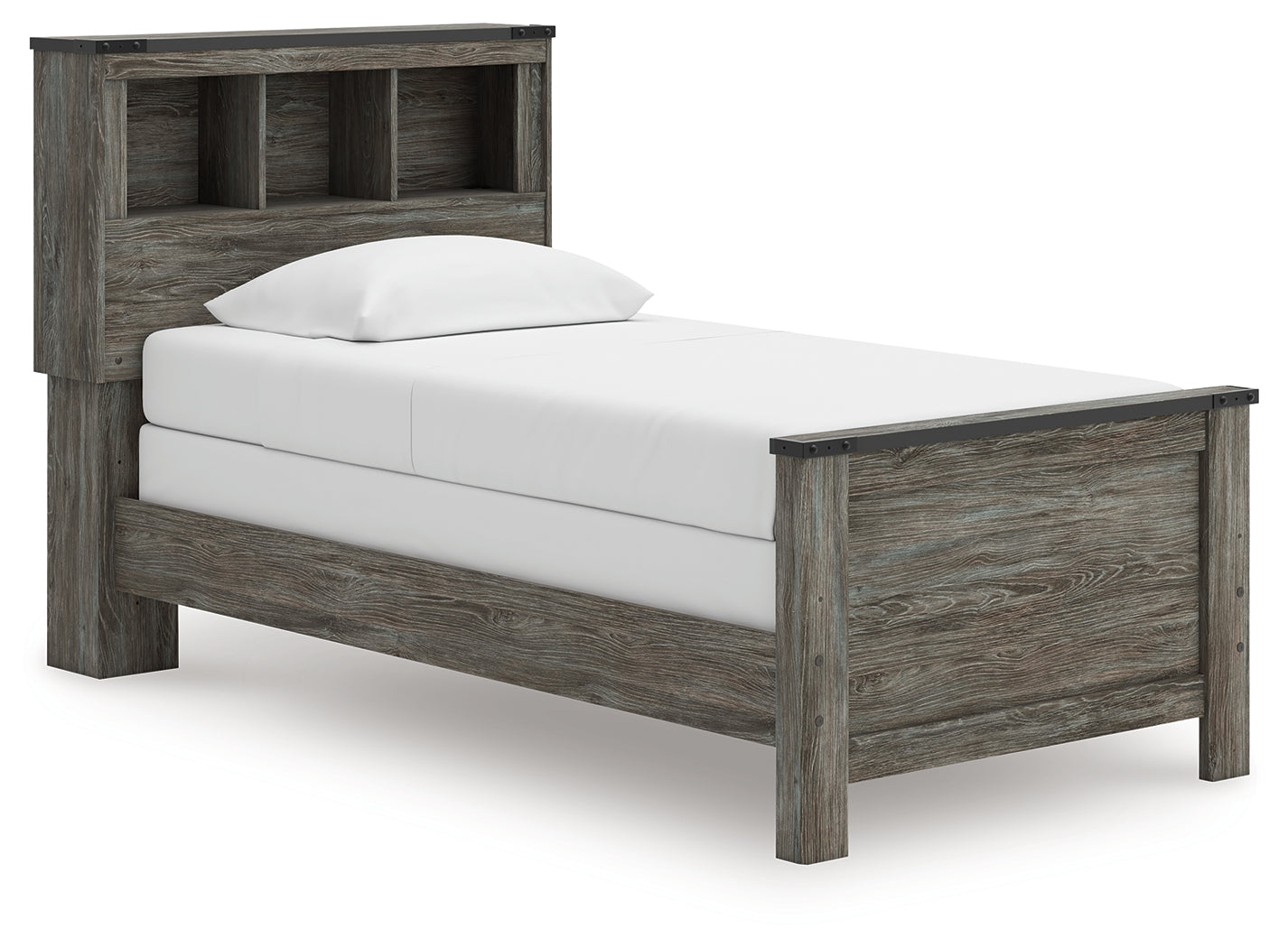 Frandern Twin Bookcase Bed, Dresser and Mirror - B4480B5