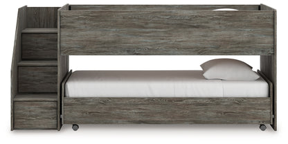 Frandern Twin Over Twin Loft Bed and Mattresses - B4480B27