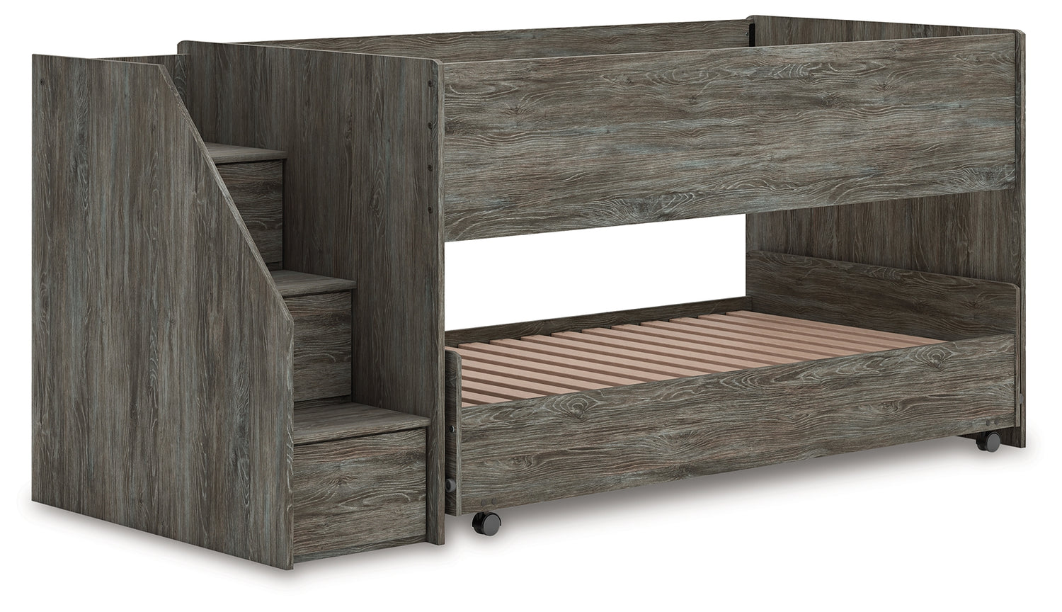 Frandern Twin Over Twin Loft Bed and Mattresses - B4480B27