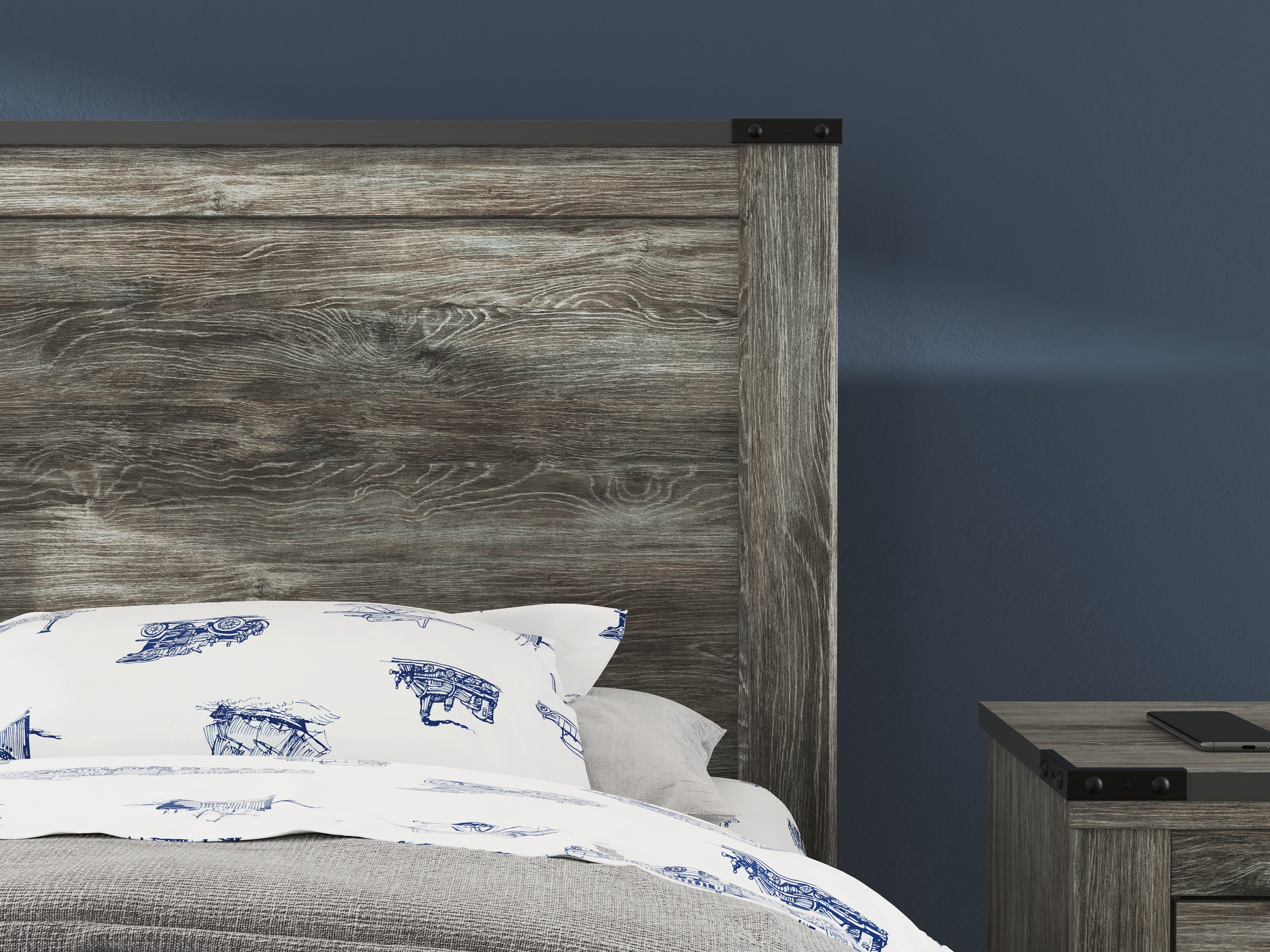 Frandern Twin Panel Bed, Dresser and Mirror - B4480B18