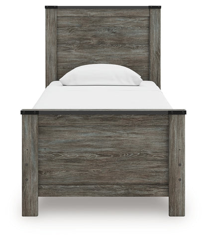 Frandern Twin Panel Bed, Dresser and Mirror - B4480B18