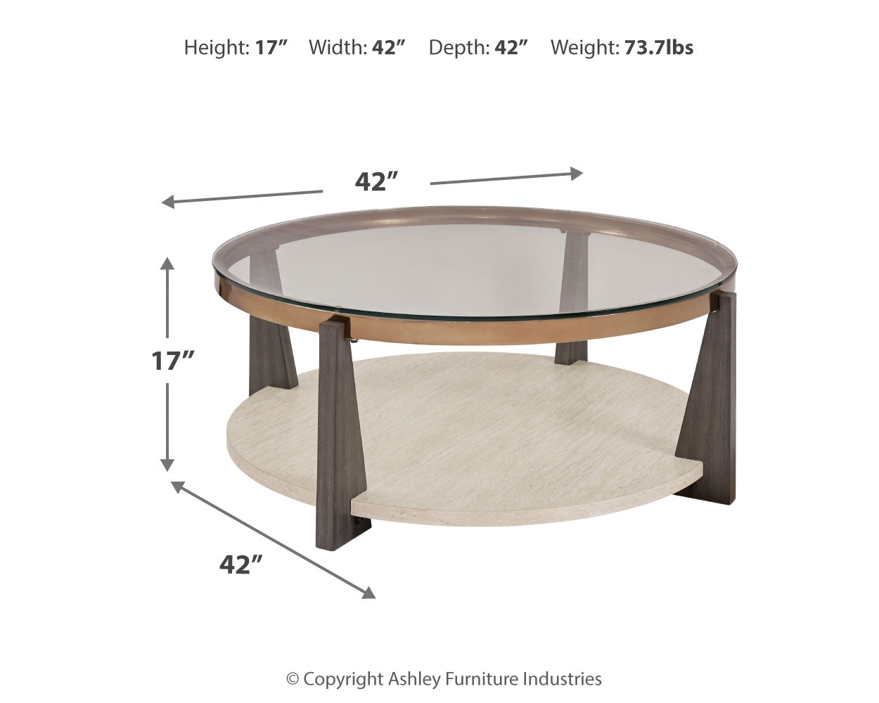 Frazwa Coffee Table with 2 End Tables in Multi - PKG018493