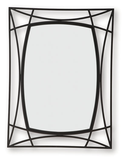 Freenville Black Accent Mirror - A8010408
