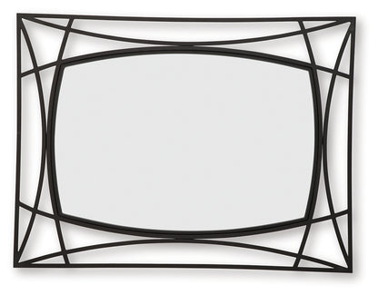 Freenville Black Accent Mirror - A8010408