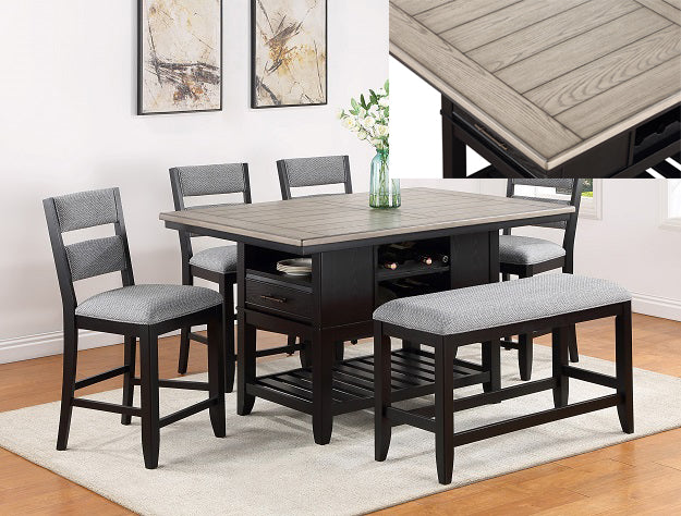 Frey Black/Gray Counter Height Table Top - 2716T-4060-TOP