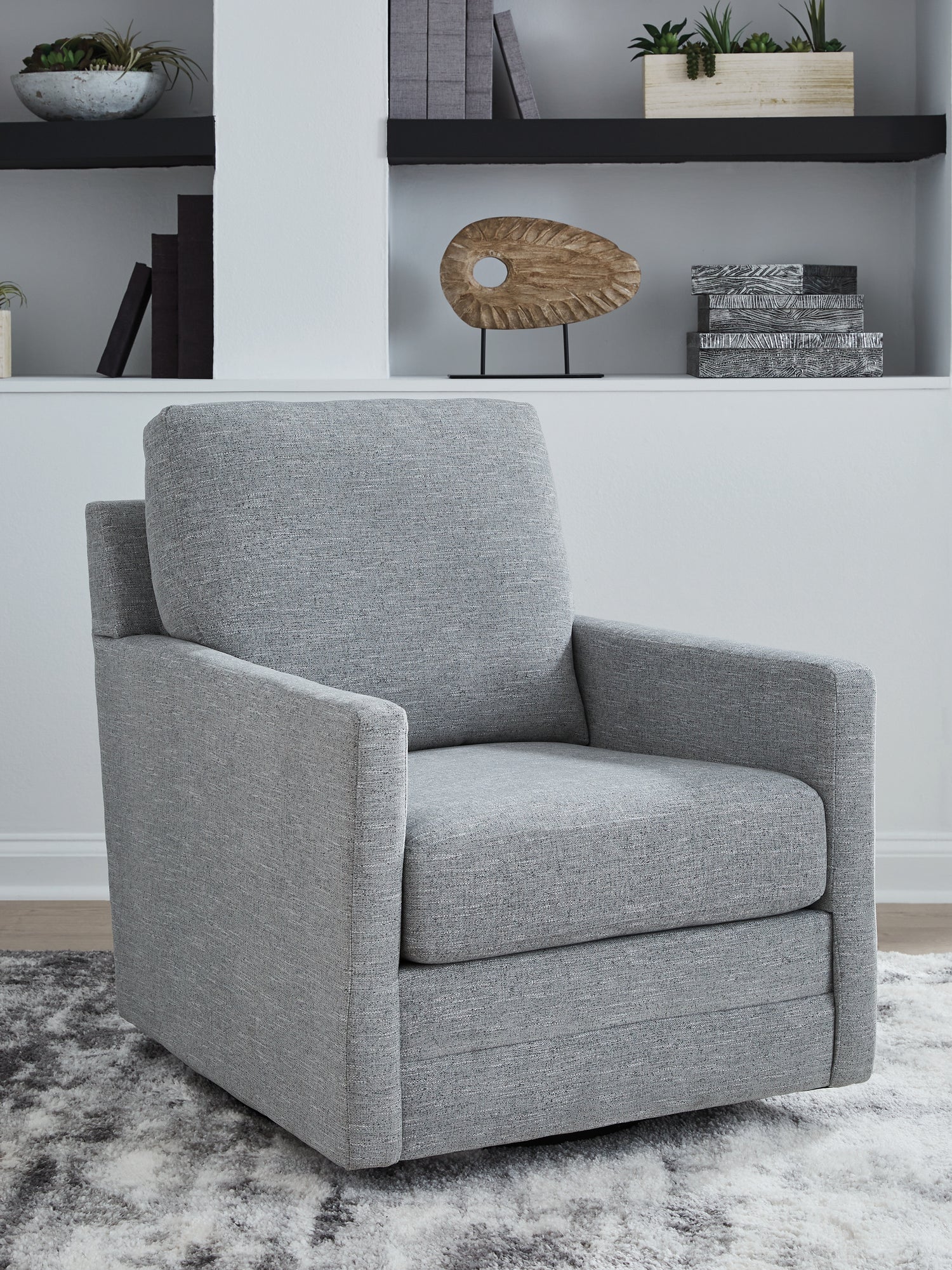 Freybourne Pewter Swivel Accent Chair - A3000737