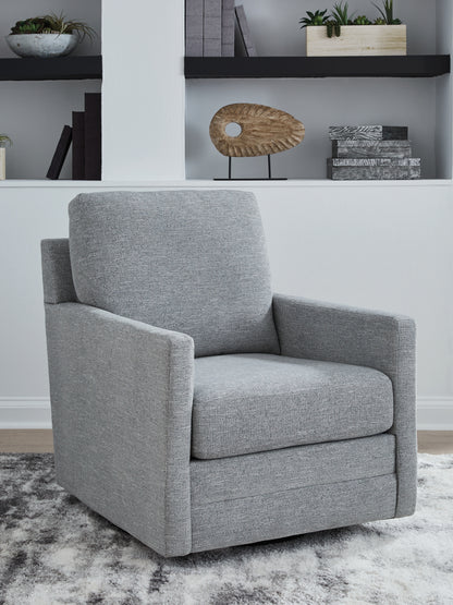 Freybourne Pewter Swivel Accent Chair - A3000737