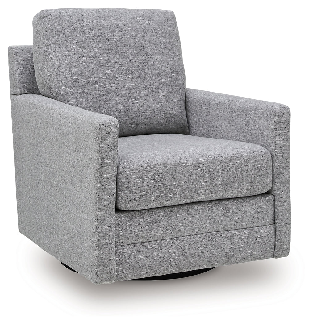 Freybourne Pewter Swivel Accent Chair - A3000737