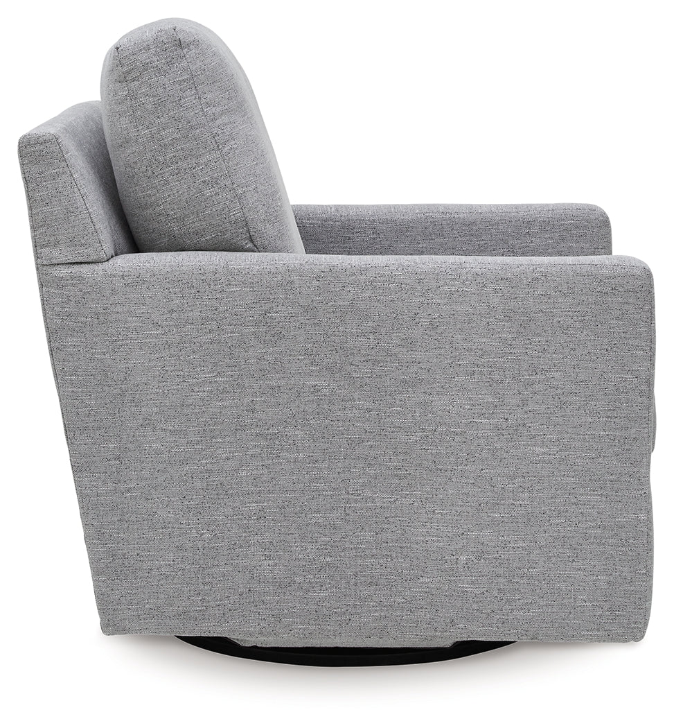 Freybourne Pewter Swivel Accent Chair - A3000737