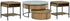 Fridley Coffee Table with 2 End Tables in Gray/Brown/Black - PKG013777