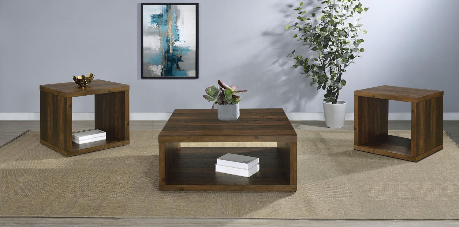 Frisco 3-piece Coffee and End Table Set Dark Pine - 710508-S3