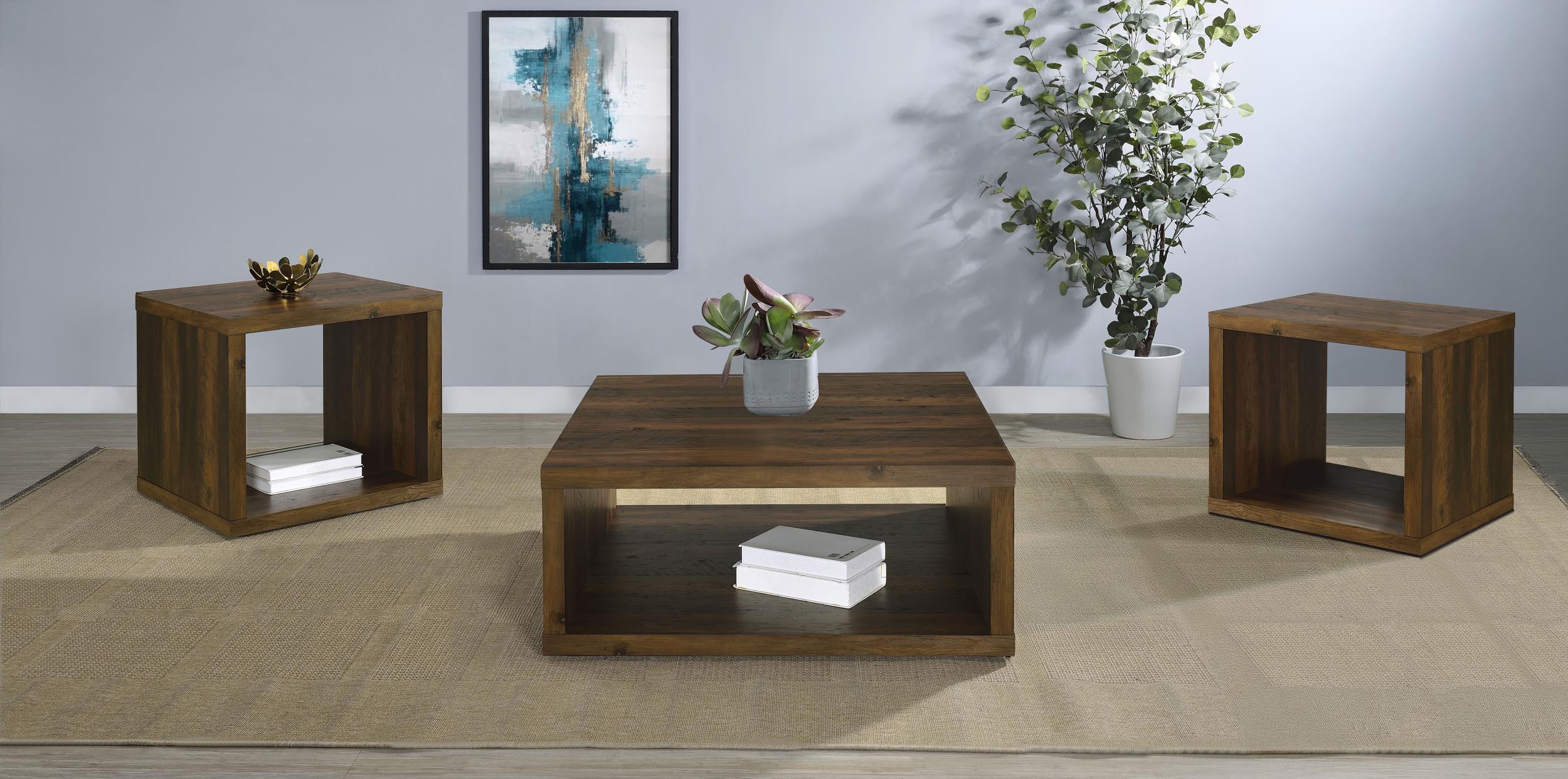 Frisco 3-piece Coffee and End Table Set Dark Pine - 710508-S3