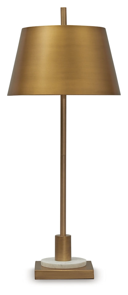 Fritzburn Gold Finish/White Table Lamp - L208444