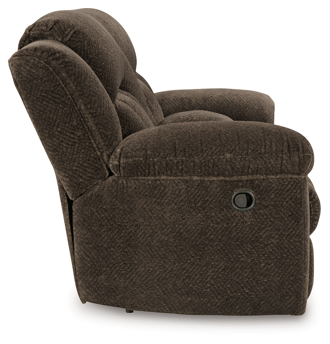 Frohn Chocolate Reclining Sofa and Loveseat - 37407U1