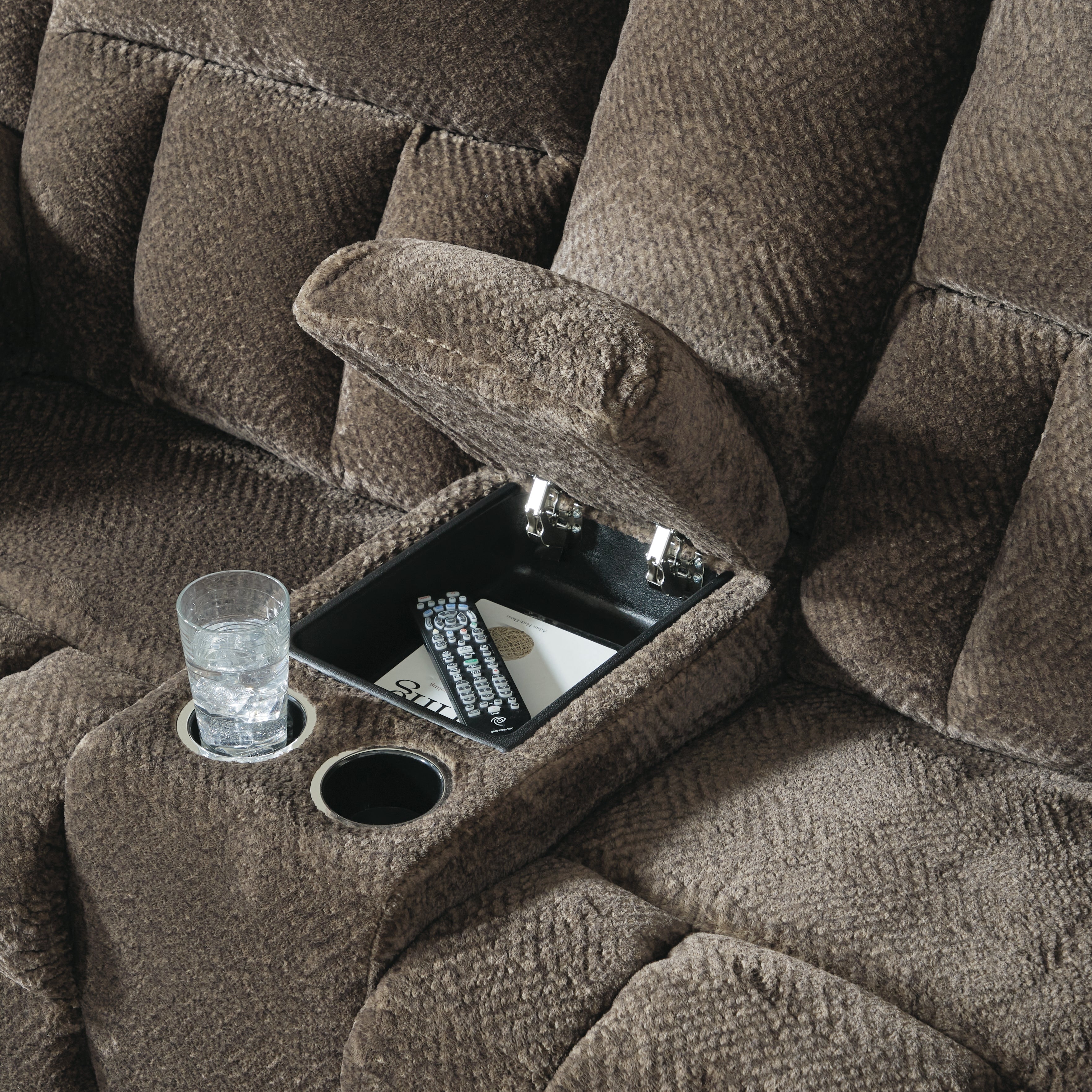 Frohn Chocolate Reclining Sofa and Loveseat - 37407U1