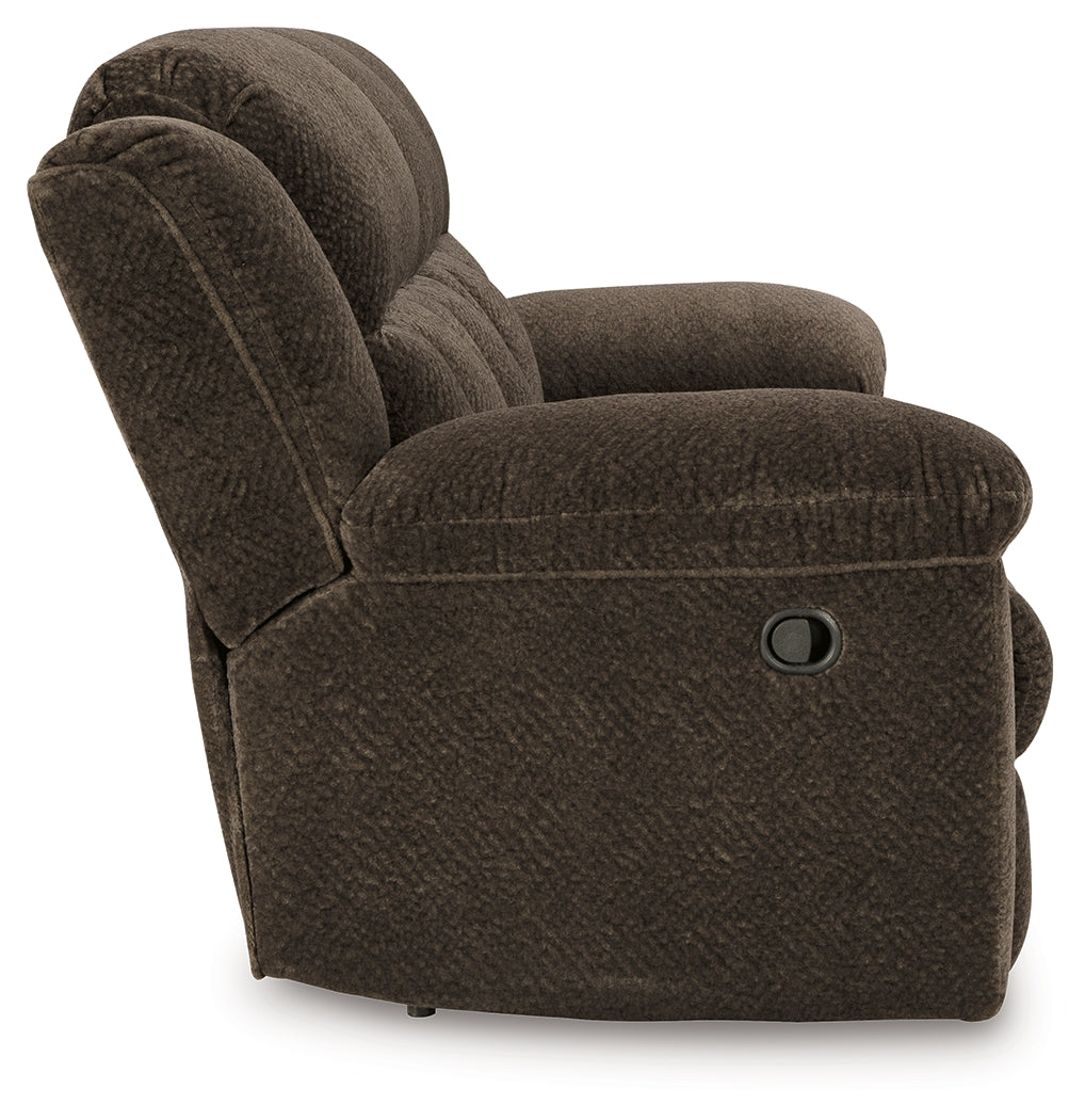 Frohn Chocolate Reclining Sofa and Loveseat - 37407U1