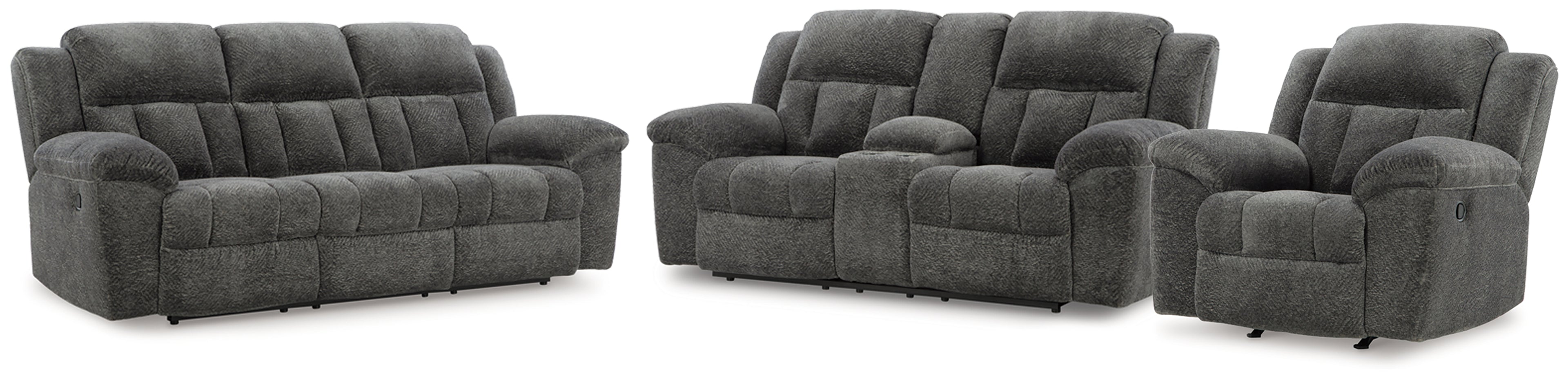 Frohn Reclining Sofa, Loveseat and Recliner - 37406U4
