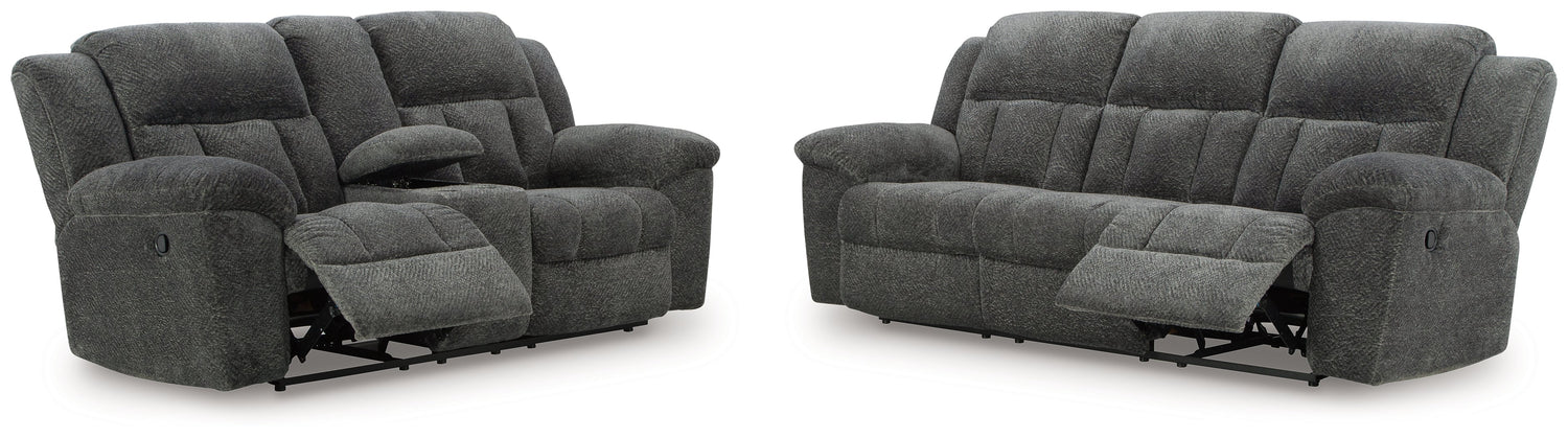 Frohn Sofa and Loveseat in Graphite from Ashley - Luna Furniture