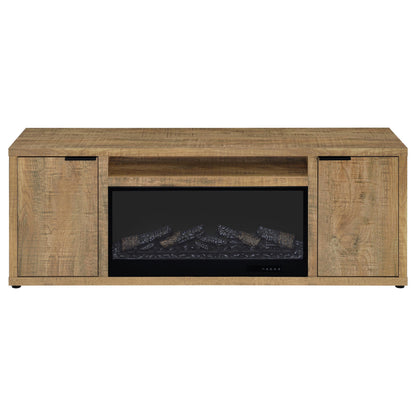 Fuller 60-inch 2-door TV Stand Fireplace Media Console Mango - 722852