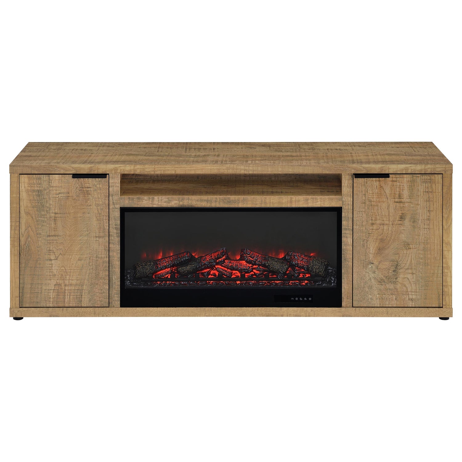 Fuller 60-inch 2-door TV Stand Fireplace Media Console Mango - 722852