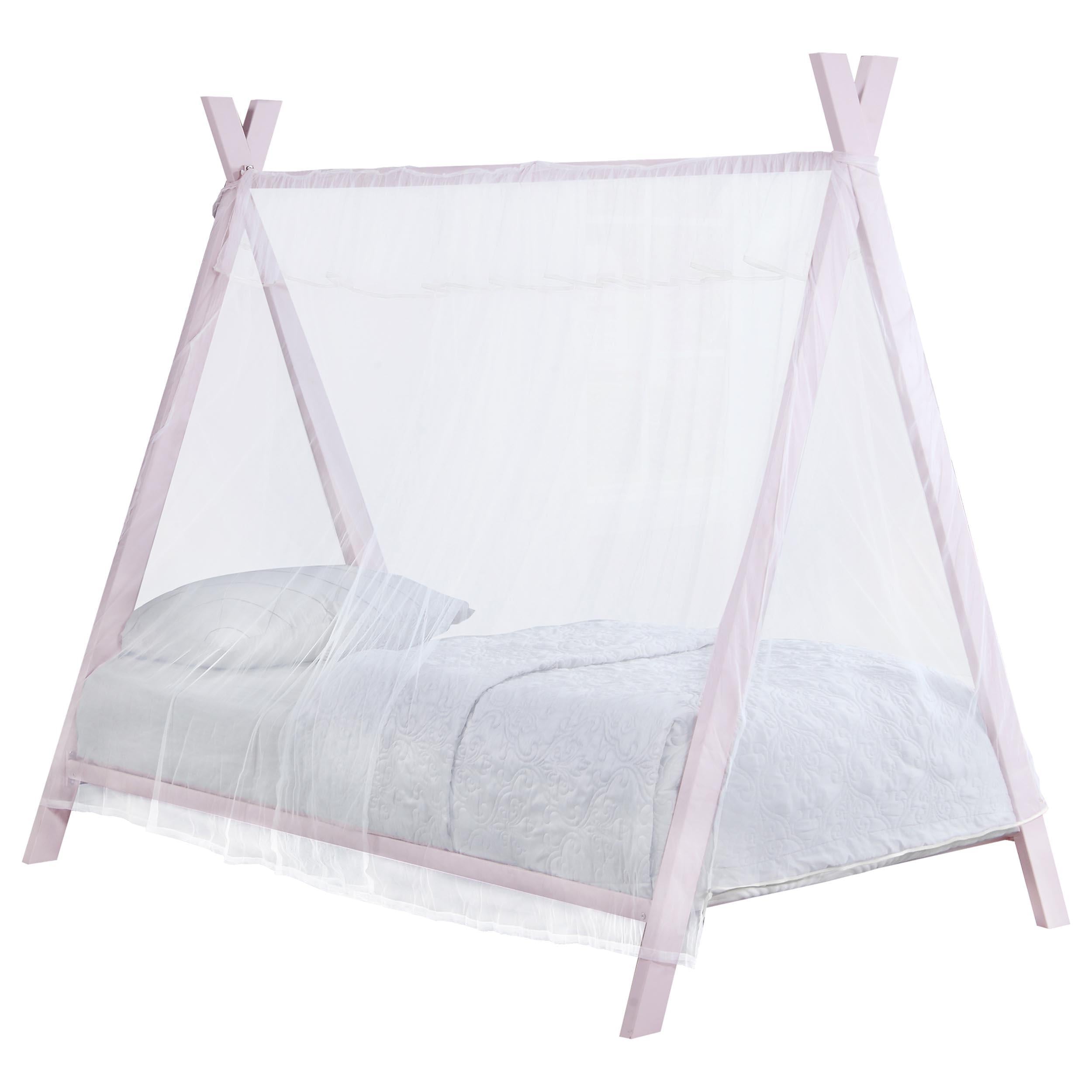 Fultonville Metal Twin Tent Bed with 7-inch Mattress Pink - 302133-SM