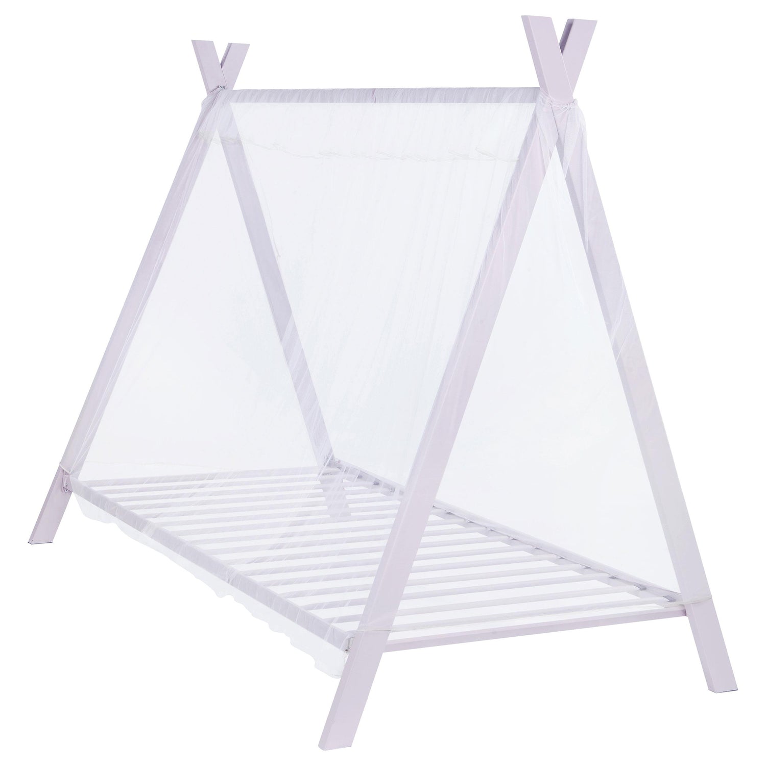 Fultonville Metal Twin Tent Bed with 7-inch Mattress Pink - 302133-SM