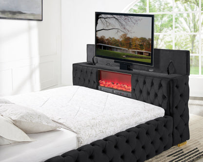 Future Black Platform Bed - Queen, King *Queen - FUTURE BLACK Queen - Bien Home Furniture &amp; Electronics