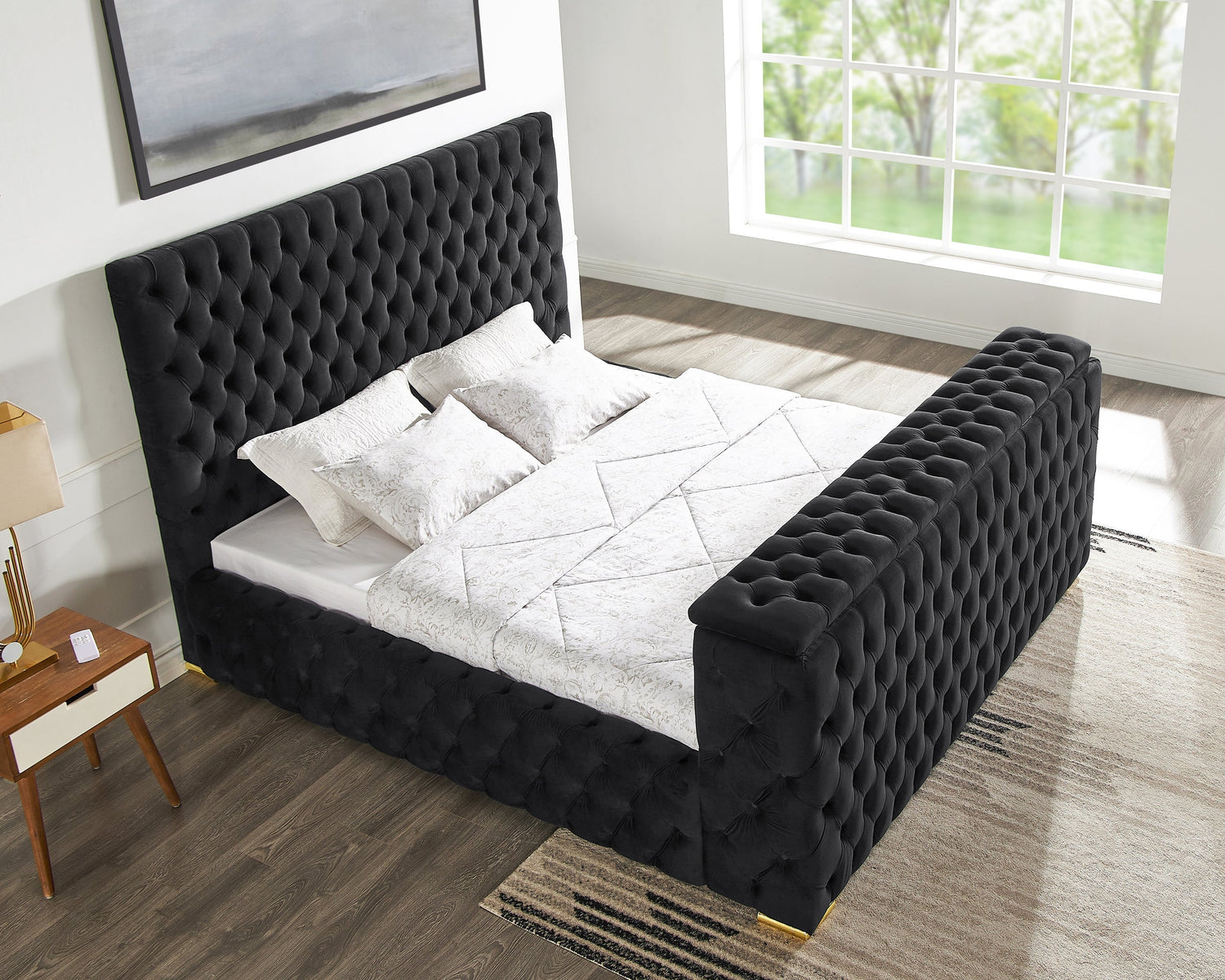 Future Black Platform Bed - Queen, King *Queen - FUTURE BLACK Queen - Bien Home Furniture &amp; Electronics