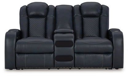 Fyne-Dyme Sofa, Loveseat and Recliner in Sapphire - PKG016479