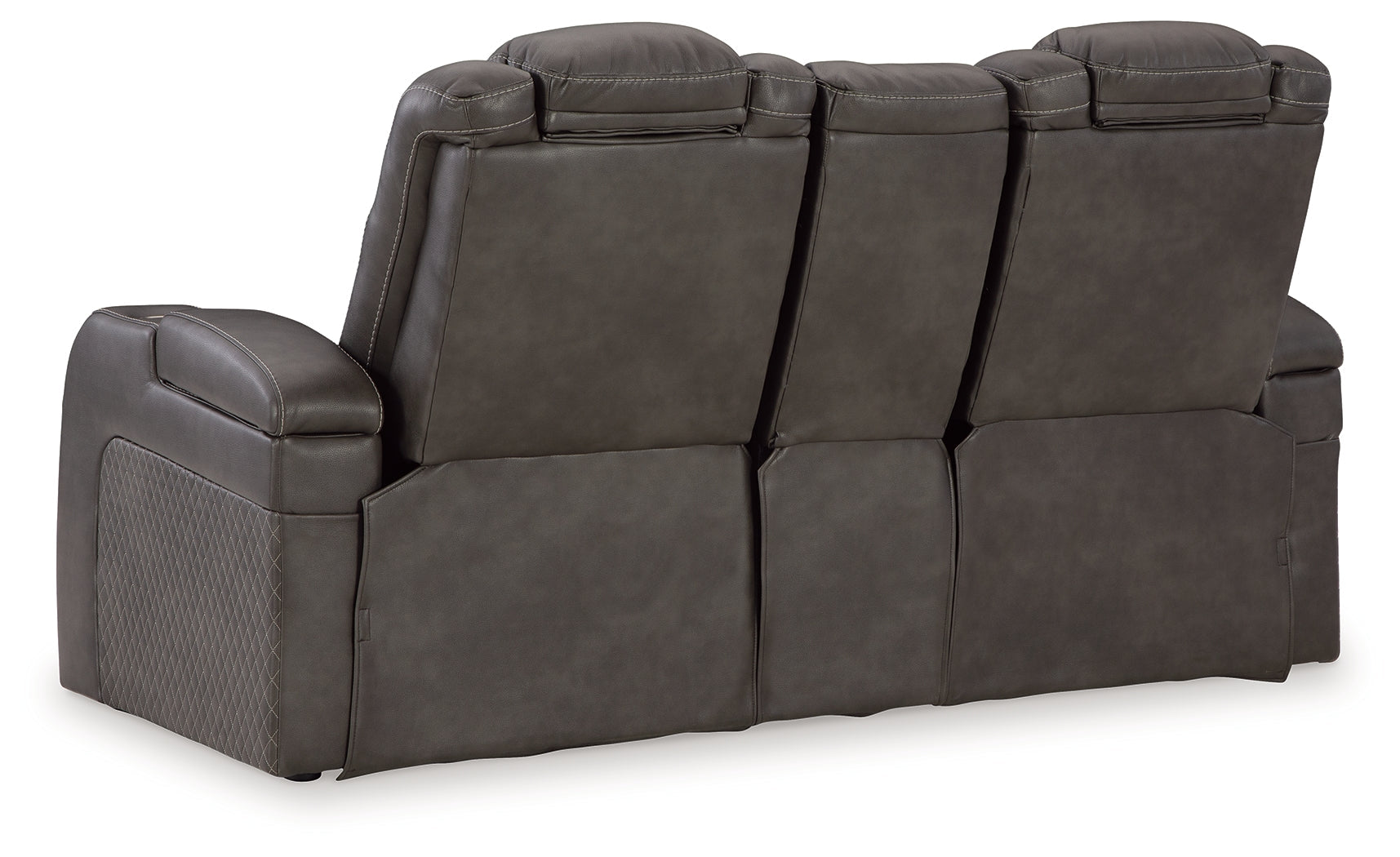 Fyne-Dyme Sofa, Loveseat and Recliner in Shadow - PKG016477