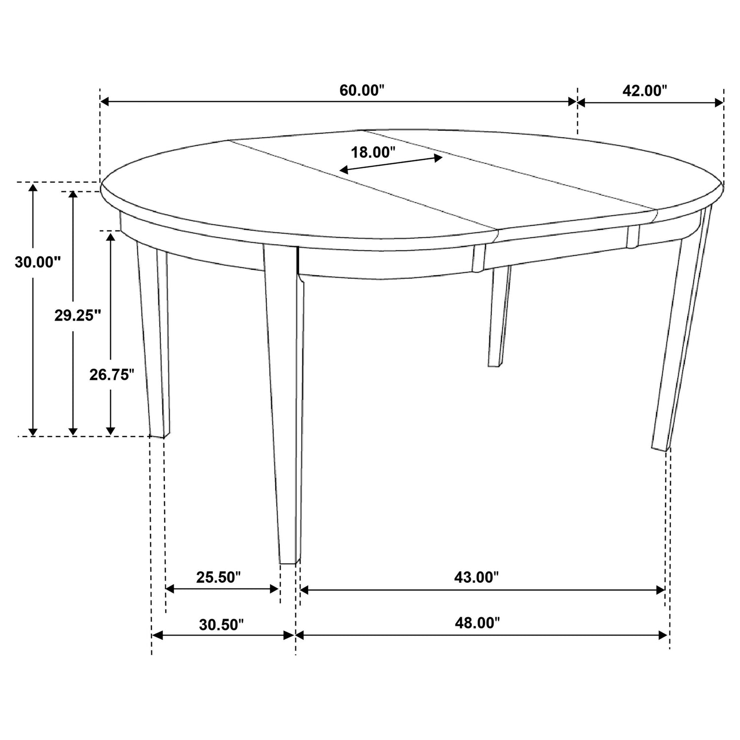 Gabriel 5-piece Extension Leaf Dining Table Set Cappuccino - 100770-S5