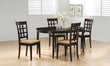 Gabriel 5-piece Extension Leaf Dining Table Set Cappuccino - 100770-S5