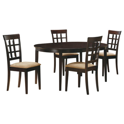 Gabriel 5-piece Extension Leaf Dining Table Set Cappuccino - 100770-S5