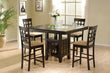 Gabriel Cappuccino 5-Piece Square Counter Height Dining Set from Coaster - Luna Furniture