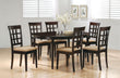 Gabriel 7-piece Extension Leaf Dining Table Set Cappuccino - 100770-S7