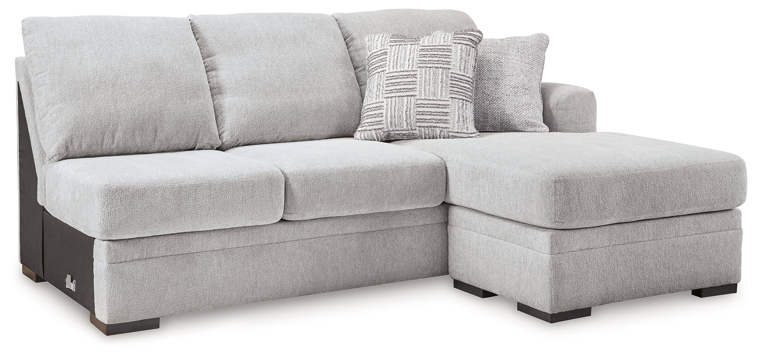 Gabyleigh Nickel Right-Arm Facing Sofa Chaise - 2090403
