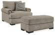 Galemore Chair and Ottoman in Quarry - PKG019281