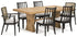 Galliden Dining Table and 6 Chairs in Light Brown from Ashley - Luna Furniture
