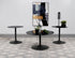 Ganso 3-piece Round Glass Top Coffee and End Table Set Black - 709688-S3