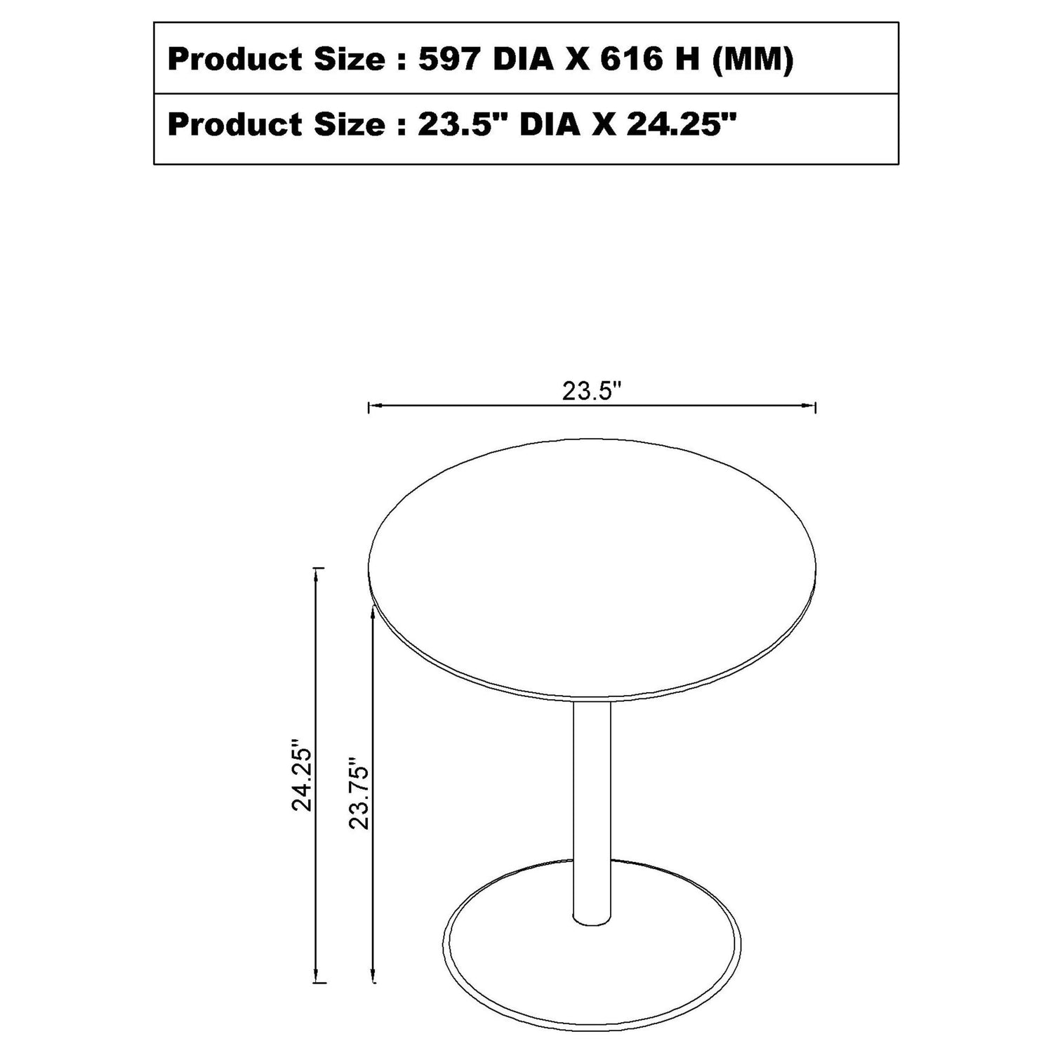 Ganso 3-piece Round Glass Top Coffee and End Table Set Black - 709688-S3