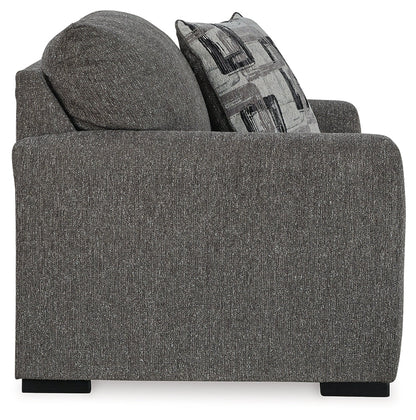 Gardiner Chair and Ottoman in Pewter - PKG015828