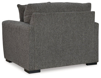 Gardiner Chair and Ottoman in Pewter - PKG015828