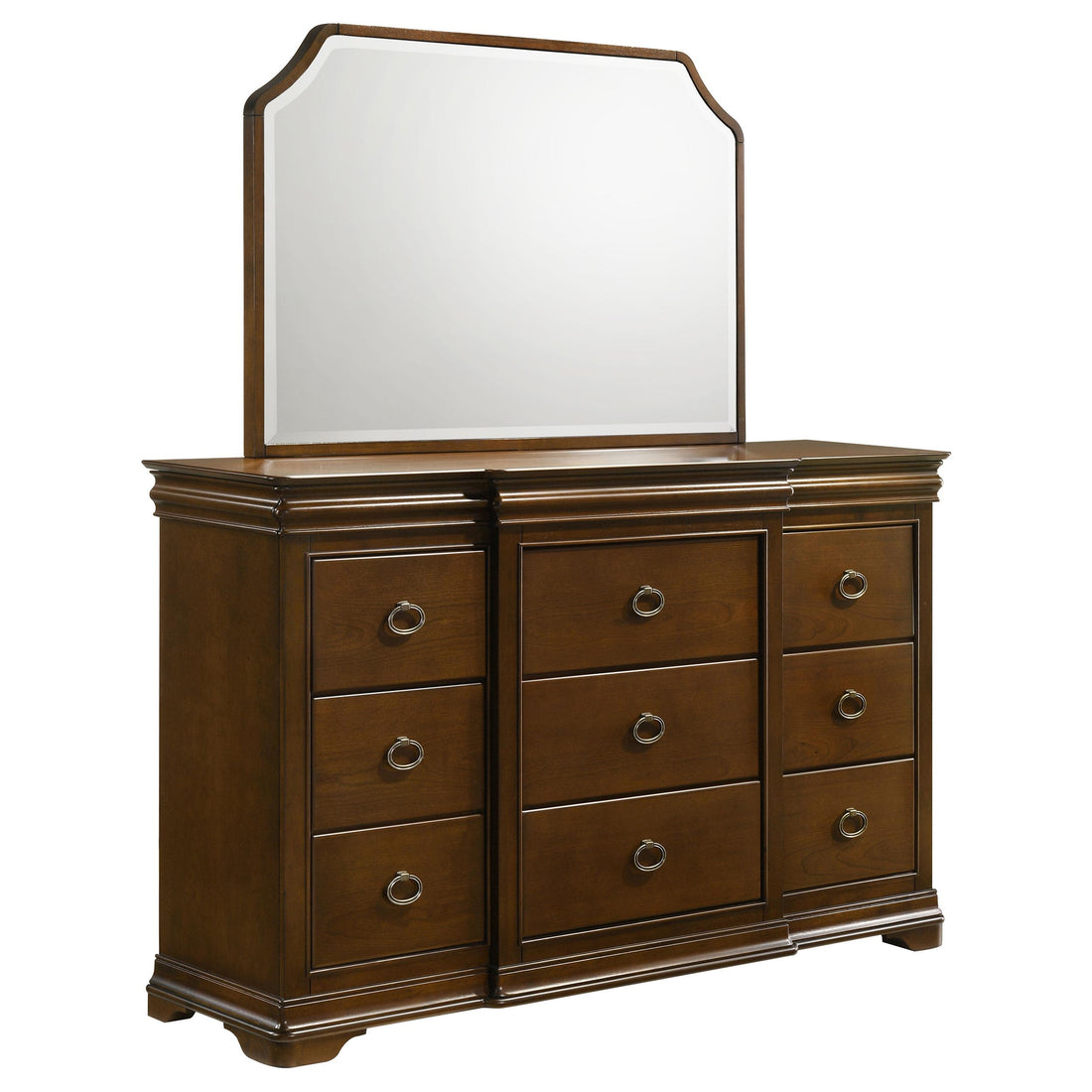 Garland 11-drawer Bedroom Dresser with Mirror Brown Cherry - 205303M