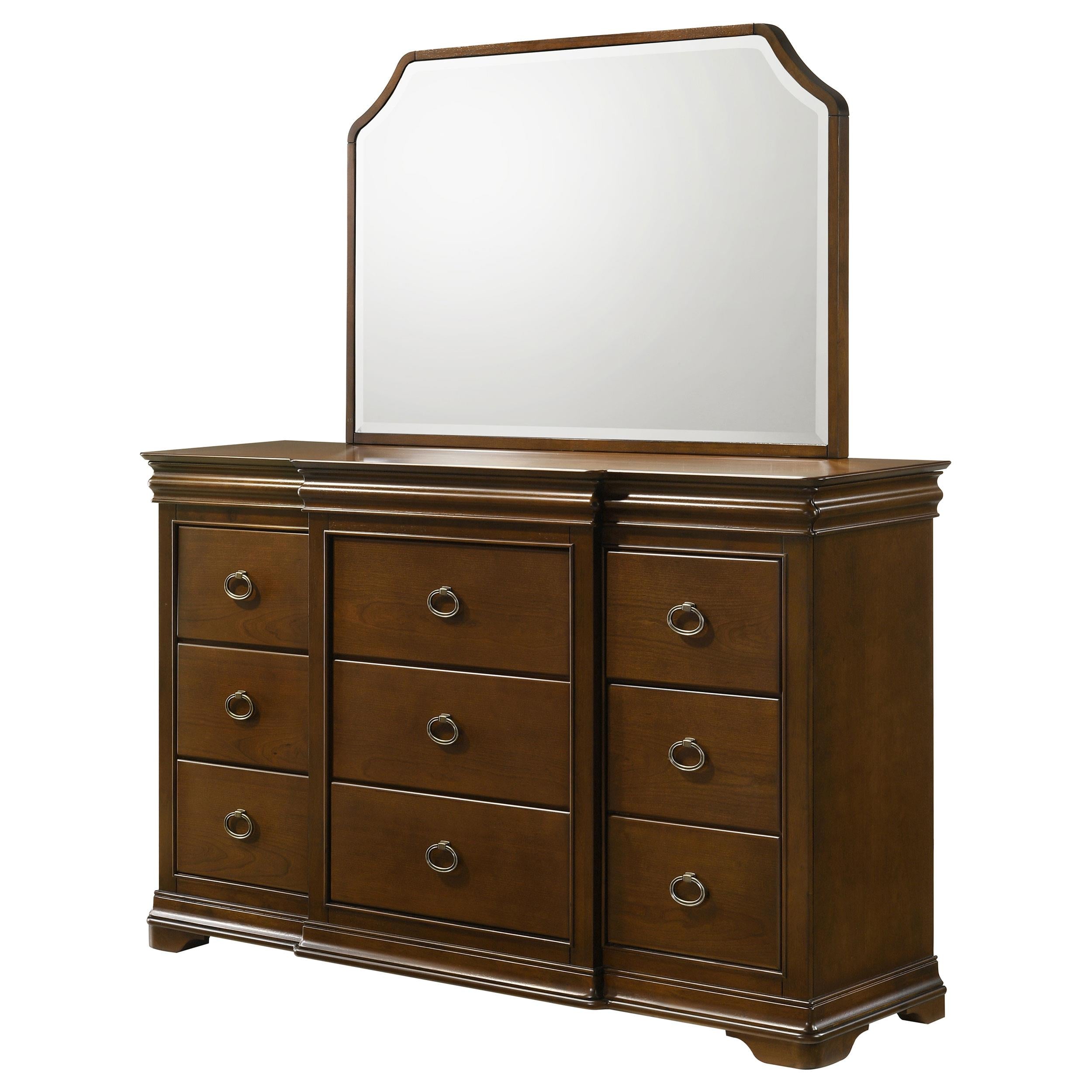 Garland 11-drawer Bedroom Dresser with Mirror Brown Cherry - 205303M