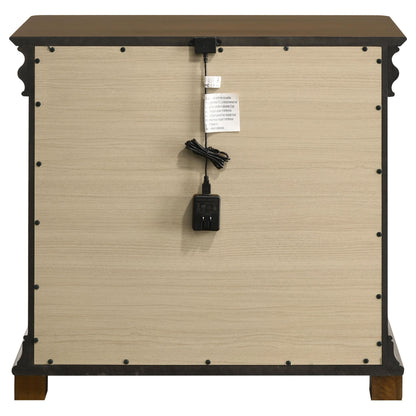Garland 3-drawer Nightstand Bedside Table Brown Cherry - 205302