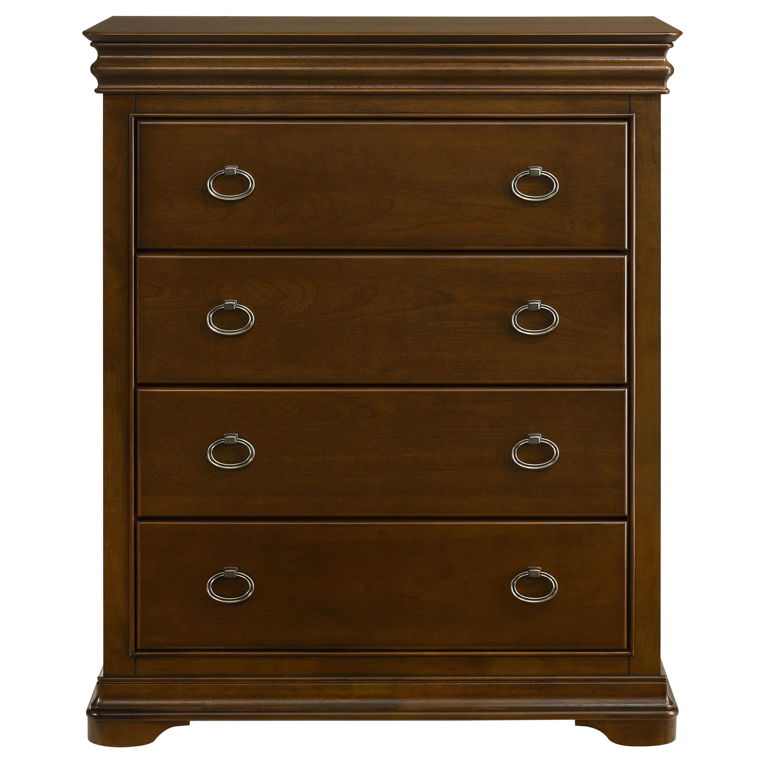 Garland 4-drawer Bedroom Chest of Drawers Brown Cherry - 205305